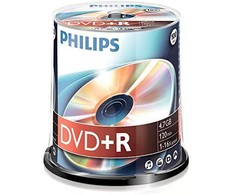 1x100 Philips DVD+R 4,7GB 16x SP