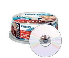 1x25 Philips DVD+R 8,5GB DL 8x IW SP