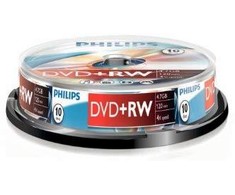 1x10 Philips DVD+RW 4,7GB 4x SP