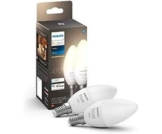 Philips Hue Dviejų E14 lempučių komplektas (Baltos šviesos)
