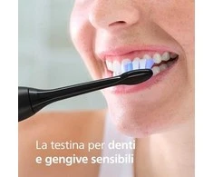 6 dalių šepetėlių galvučių pakuotė Philips Sonicare Sensitive HX6056/88, juodos spalvos