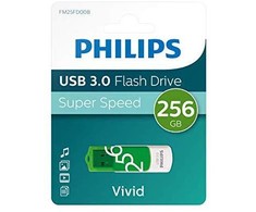 USB atmintinė Philips USB 3.0 256GB Vivid Edition Spring Žalias