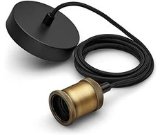 Sieninis šviestuvas Philips Vintage Cord pakabos laidas, šlifuotas auksas, E27