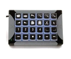 Klaviatūra P&amp;I Engineering XK-24, Laidinis, USB, Juoda, Pilka