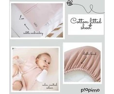 Piapimo Lovos lapas 60 x 120 cm pilkas su siuvinėjimo kolekcija SleepSweet