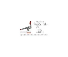 Piher PUSH-PULL svirtinis spaustuvas M4, 68mm, max 45kg