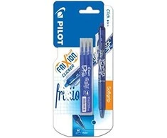 Pilot Pen FriXION Clicker mėlyna 0,7 + užtaisai