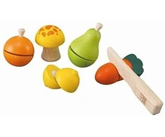 PlanToys lavinamoji priemonė - žaidimas "Vaisių ir daržovių rinkinys" (PT5337)