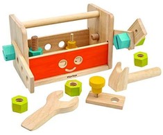 PlanToys lavinamoji priemonė - medinė įrankių dėžė su įrankiais - Robotas (PT5540)