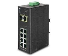 Šakotuvas Planet IP30 Industrial 8* 1000TP + 2* 100/1000F SFP visiškai valdomas Ethernet jungiklis (nuo -40 iki 75 laipsnių C)