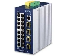 Šakotuvas Planet PLANET IGS-6325-16T4S łącza jungiama į tinklą Zarządzany L3 Gigabit Ethernet (10/100/1000) Mėlyna, Pilka