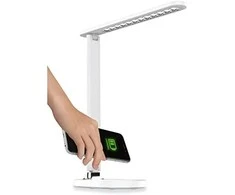 Platinet stalinė lempa su belaidžiu įkrovikliu PDL081W 18W QI, balta (45244)