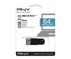 Pny Technologies PNY Attaché 4 2.0 64GB USB atmintinė USB A tipo Juodas