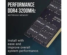 RAM Nešiojamojo kompiuterio atmintis PNY Performance, SODIMM, DDR4, 16 GB, 3200 MHz, CL22 (MN16GSD43200-TB)