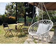 Beliani Pakabinamas krėslas GABELLA medvilninis baltas