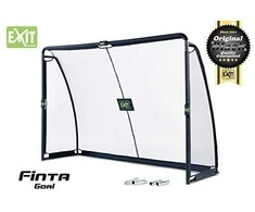 Mobilūs futbolo vartai su atmušimo sienelė Exit Finta 300x200x90cm