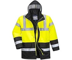 Gero matomumo kontrastinga PORTWEST S466 kelininko striukė, Dydis: XL, Pw spalvos: Geltona/Juodas