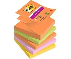 Lipnūs lapeliai užrašams 3M Post-it® Super Sticky, 76x76mm, 5 vnt. po 90lapų