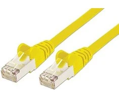 PremiumCord PREMUMCORD Langų kabelis CAT6A S- FTP, RJ45 -RJ45, AWG 26 / 7 0,25m žlutà
