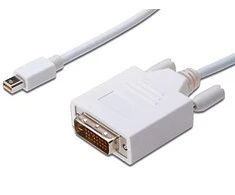 Kabelis PremiumCord Rodyti Port Mini - DVI- D 2m balta (kportaddk02- 02)