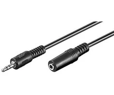 Kabelis PremiumCord Jack 3.5mm - Jack 3.5mm 10m juoda (kJackmf10)