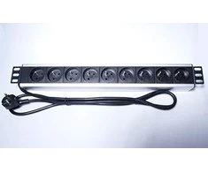 „PremiumCord“ maitinimo juostelė 19 colių stovui 1,5U, 9x230V, 2m laidas