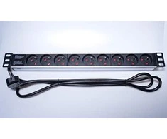 „PremiumCord“ maitinimo juostelė 19 colių stovui 1U, 9x230V, 2m laidas