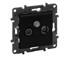 Legrand Niloe Step Socket TV-R-SAT pabaiga 10dB juoda 863579