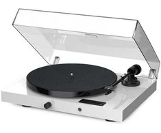Rinkinys HiFi Pro-Ject JukeBox E1 (baltos spalvos) - kompletny system audio stereo su gramofonem