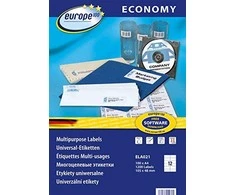 Lipnios etiketės Avery Europe, A4, 105x48mm, 12 etikečių lape, be rėmelio, 100 lapų
