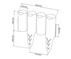 PROSPERPLAST PALISADA OGRODOWA BORDER TERAKOTA 2,5m