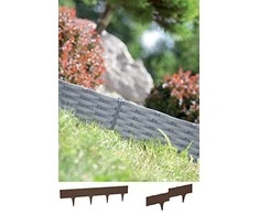 Prosperplast Dekoratyvinė tvorelė L390cm H18.6cm/5vnt. plastikinė/tamsiai ruda