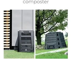 PROSPERPLAST komposto dėžė 280L ANTRACYT COMPOGREEN WOODY