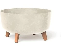 Bikuvalt Vazonas GRACIA LOW BETON EFFECT su kojelėmis 14,3 L D380xH207mm kreminė sp. Pros