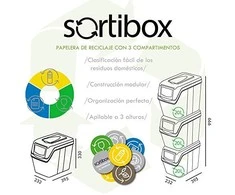Prosperplast Šiukšliadėžių rinkinys 20l SORTIBOX 3 vnt.