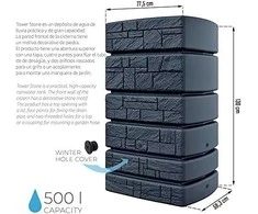 Prosperplast Talpa lietaus vandeniui Tower Stone IDTST500-S433 500L, antracito spalvos
