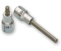 Galvutė su prailg. šešiakampiu antgaliu PROXXON 1/2" 7 mm