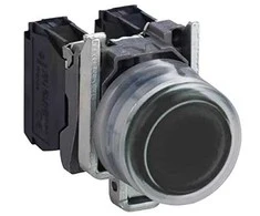 Schneider Electric Valdymo mygtukas 22mm juodas su grįžimu su apšvietimu 1Z (XB4BP21)