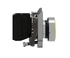 Schneider Electric valdymo mygtukas 22mm geltona spyruoklinis grąžinimas 1Z (XB4BA51)