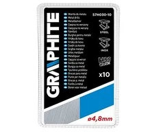Grąžtas Graphite Metaliniai grąžtai HSS-Co 4,8 mm, 10 vnt.