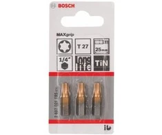 Bosch Torx antgalis T27, l=25mm 3 vnt,MAXgrip