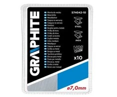 Grąžtas Graphite Metaliniai grąžtai HSS-Co 7,0 mm, 10 vnt.