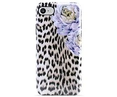 PURO Glam Sweet Leopard – dėklas, skirtas iPhone SE 2020/8/7 / 6s (Leo Peonies)