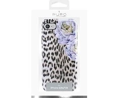PURO Glam Sweet Leopard – dėklas, skirtas iPhone SE 2020/8/7 / 6s (Leo Peonies)