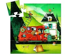 Djeco Siluetų dėlionė - Gaisrinis automobilis (16 detalių) ( DJ07269 )