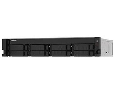 QNAP TS-873AEU-4G NAS/saugojimo serveris Rack (2U) Ryzen Embedded V1500B 4 GB DDR4 0 TB QuTS hero Juodas