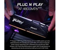 RAM Kingston KF556C36BWEAK2-64 64GB 5600MT/s DDR5 CL36 DIMM (Kit of 2) FURY Beast Baltas RGB EXPO | Kingstonas