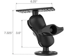 Ram Mounts RAM 6.25X2 PLOKŠTELĖ WD BALL TRUMPOS RANKOS PAGRINDAS
