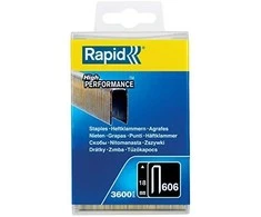 606/18 RAPID 3.6M PP Box Kabės 18mm 3600vnt Kabiamušiams R606, PBS121