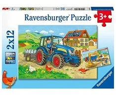 Ravensburger Dėlionė 2x12 vnt. - Sunkus darbas